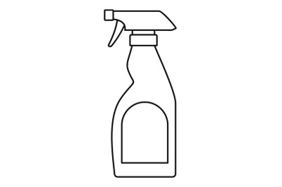 Cleaning bottle spray icon, outline style