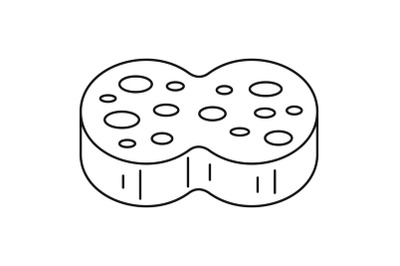 Sponge wash icon, outline style