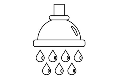 Water drop wash icon, outline style