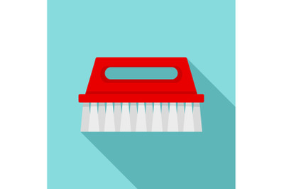 Wash brush icon, flat style