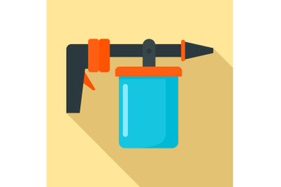 Wash car spray icon, flat style