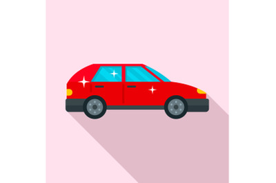 Clean car icon, flat style