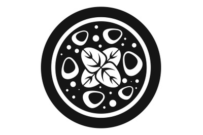 Salami meat pizza icon, simple style