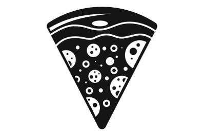 Fresh slice pizza icon, simple style