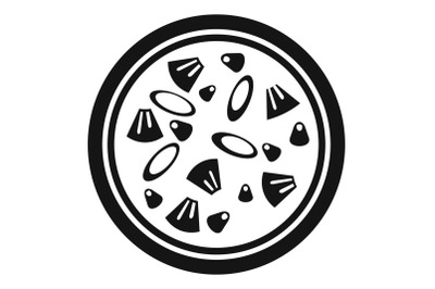 Vegan pizza icon, simple style