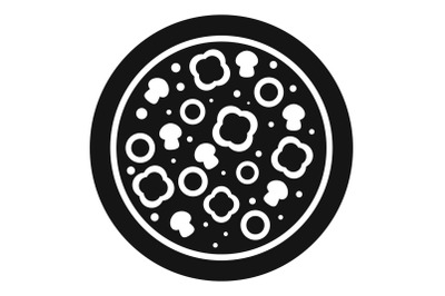 Vegetarian pizza icon, simple style