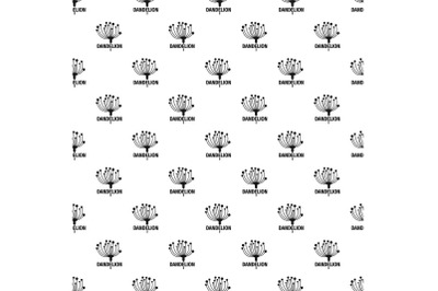 Cute dandelion pattern seamless vector