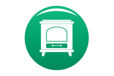 Ancient oven icon vector green