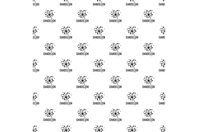 Dried dandelion pattern seamless vector