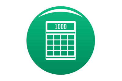 Tax calculator icon vector green