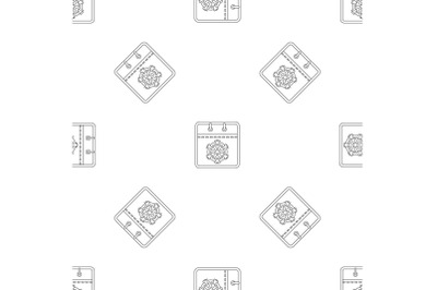 Winter calendar pattern seamless vector