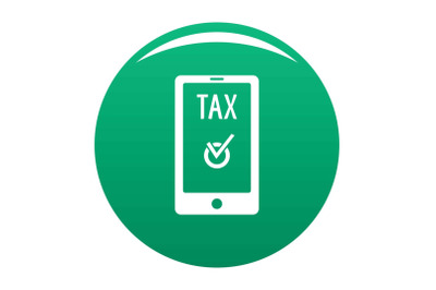 Payment tax icon vector green