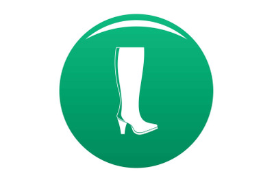 Woman boots icon vector green