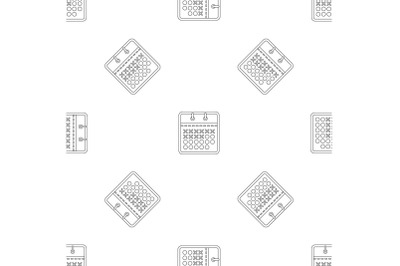 Mark calendar pattern seamless vector