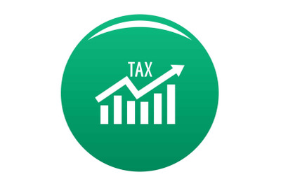 High tax icon vector green