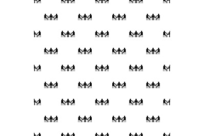 Conference pattern seamless vector