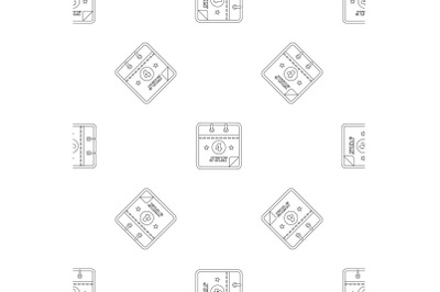 July calendar pattern seamless vector