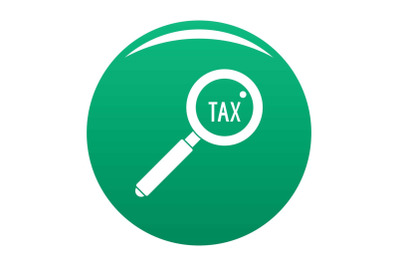 Look at tax icon vector green