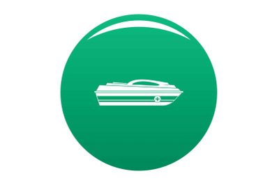 Boat icon vector green