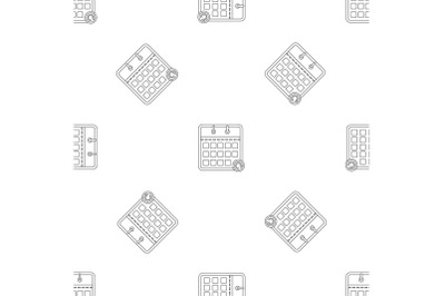 Hanging calendar pattern seamless vector