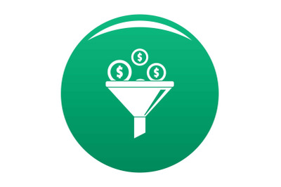 Investment icon vector green