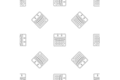 Drawing calendar pattern seamless vector