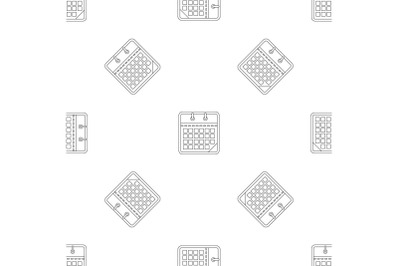 One calendar pattern seamless vector