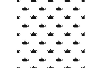 Teapot pattern seamless vector