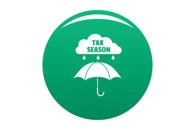 Tax season icon vector green