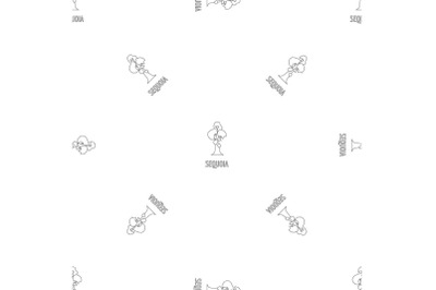 Sequoia pattern seamless vector