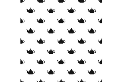 Closed teapot pattern seamless vector