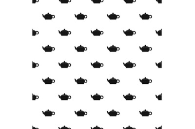 Hot teapot pattern seamless vector