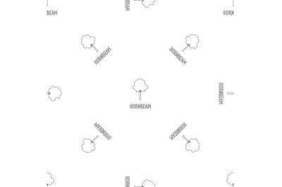 Hornbeam pattern seamless vector