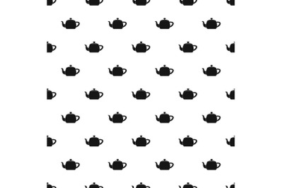 Metal teapot pattern seamless vector