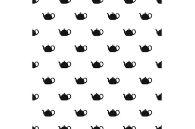 Ceramic teapot pattern seamless vector