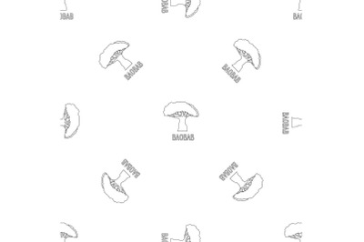 Baobab pattern seamless vector