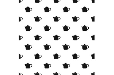 Ceramic kettle pattern seamless vector