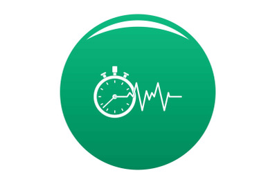 Encephalogram icon vector green