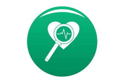 Heart icon vector green