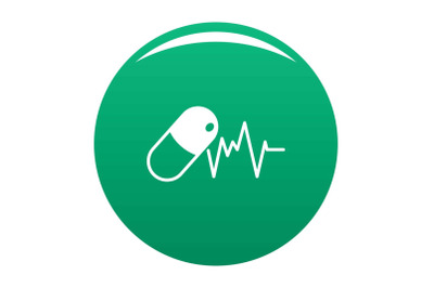 Capsule icon vector green