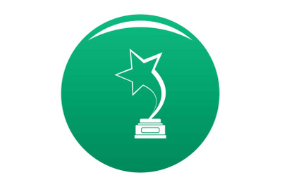 Star award icon vector green