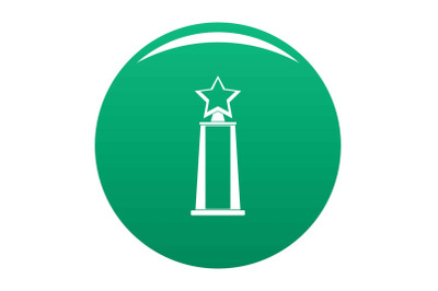 Star award icon vector green