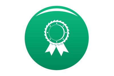 Award icon vector green