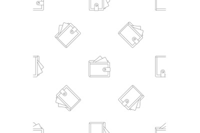 Wallet pattern seamless vector