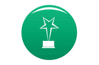 Star award icon vector green