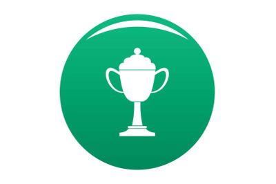 Cup award icon vector green