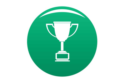 Cup award icon vector green