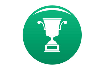 Cup award icon vector green