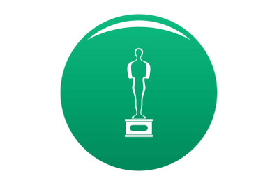 Award icon vector green