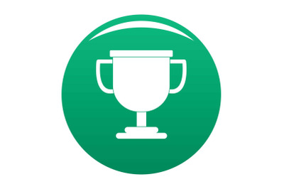 Cup award icon vector green